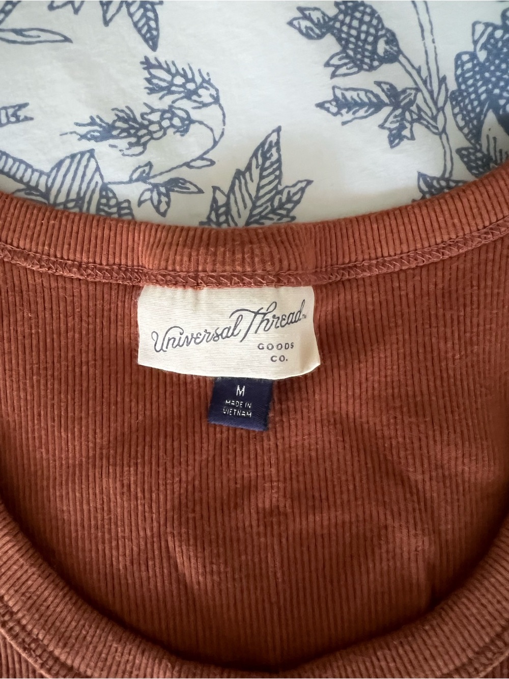 Universal Thread Ribbed Tank Top - Rust Brown - Picture 2 of 3